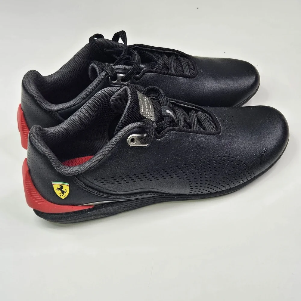 Puma Ferrari Drift Cat 5 Ultra II Black Red Sneakers Boys' Size 5.5C 307269-01